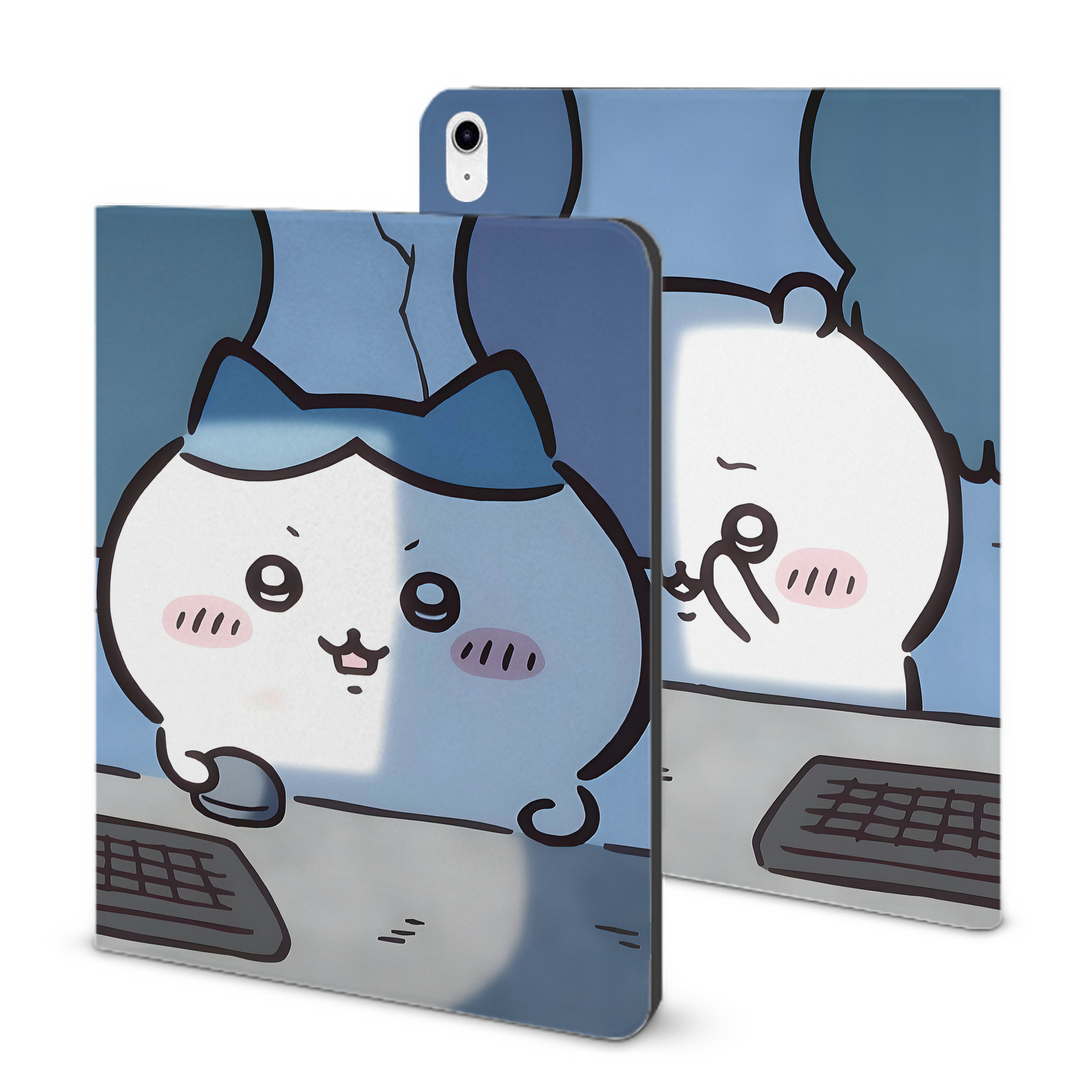 （画像用） ちいかわ Chii-kawa IPad ケース ブック型 PUレザー TPU 耐衝撃 軽量 薄型 ペン収納なし 全面保護 IPad 各モデル対応